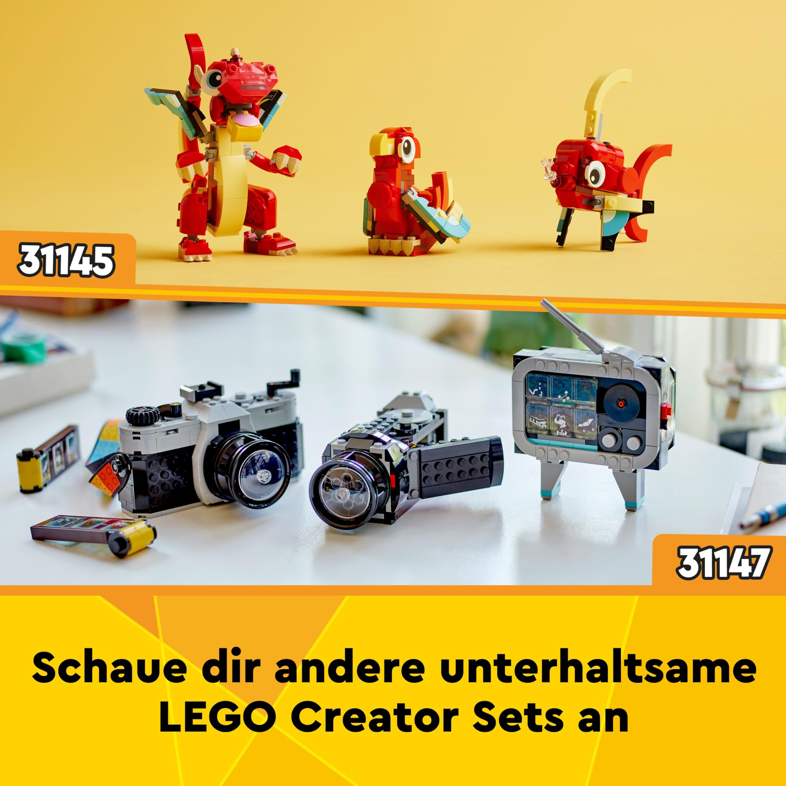 LEGO Creator 3in1 Flatbed Truck with Helicopter Toy to Propeller Plane and Fuel Lorry to Hot Rod and SUV Car Toys for 7 Plus Year Old Boys, Girls and Kids who Love Cool Vehicles, Gift Idea 31146 7