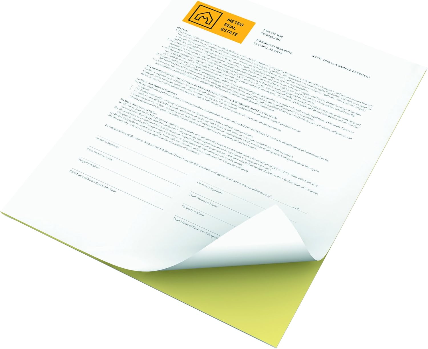 Xerox Premium Digital Carbonless Paper, Letter Size (8.5 x 11), Multi-Part White/Yellow Form, (3R12420), 250 sheets, (Pack of 10) : Carbonless Copy Paper : Office Products