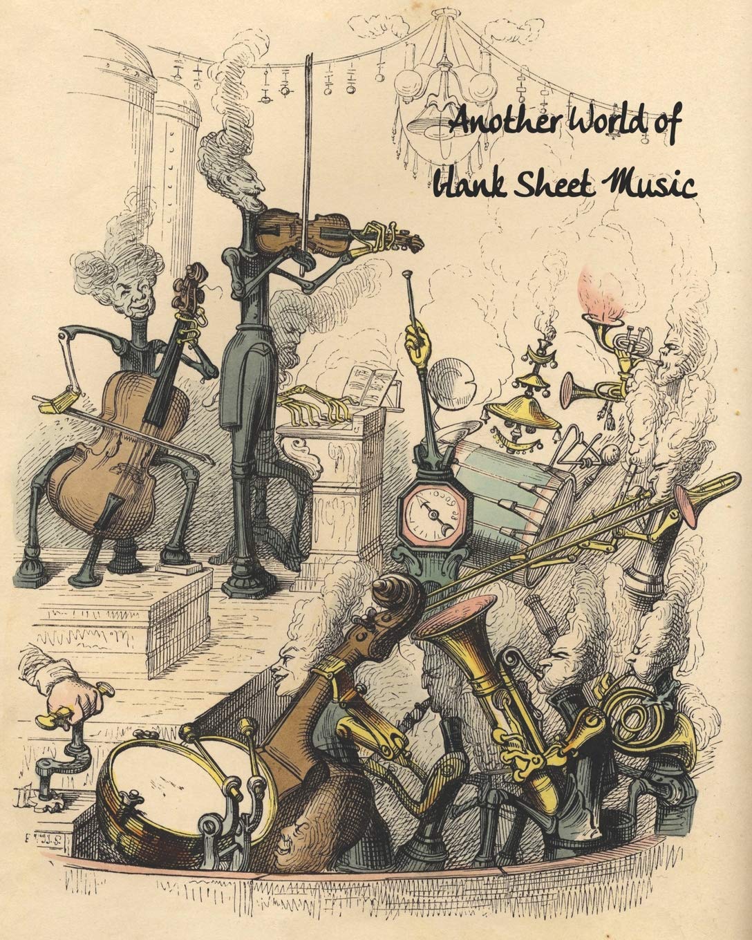 Another World of blank Sheet Music: notebook of 100 blank pages to write your songs