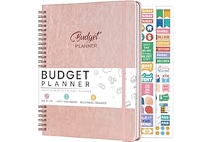 TERSUS Budget Planner - Monthly Bill Organizer, 8 x 10 inches Large Budget Planner, Premium Hardcover Budget Book with Pockets, Savings, Debt & Expense Tracking – Budget Tracker with Stickers