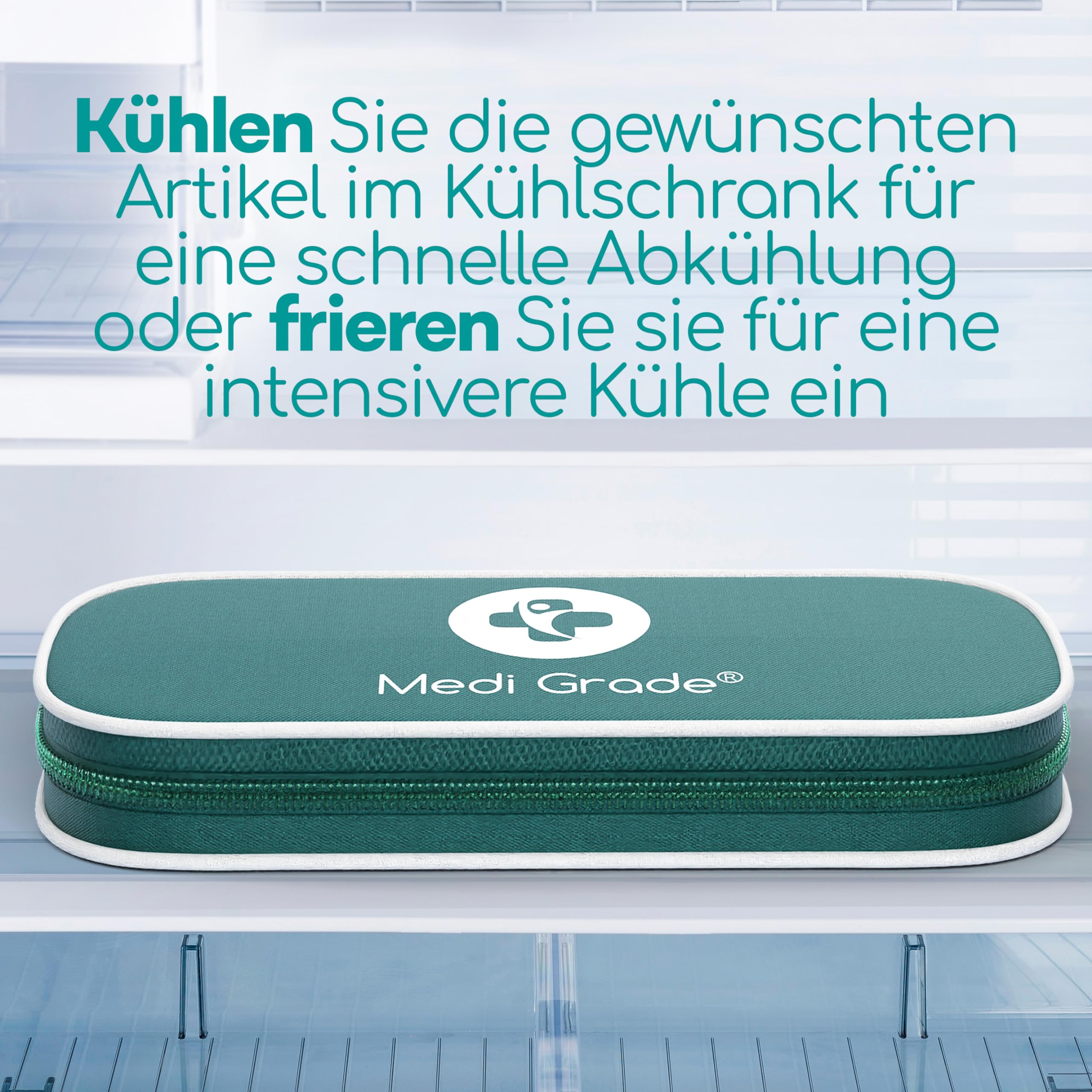 Medi Grade Kühlmaske Gesicht - Gel Augenmaske Kühlend Wiederverwendbar mit 2x Augen Kühlpads, 1 Lycra-Gewebe, Kühlende Aufbewahrungstasche - Entspannung zu Hause Augenkühlmaske mit Bänder 7