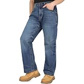 BOCOMAL Men's FR Jeans Relaxed Fit Boot Cut Midweight Denim Retro Washed | 12OZ 100% Cotton Flame Resistant Fire Retardant,NFPA2112 CAT2,Durable,Rugged Double Stitches,Classic 5 Pockets Work Pants