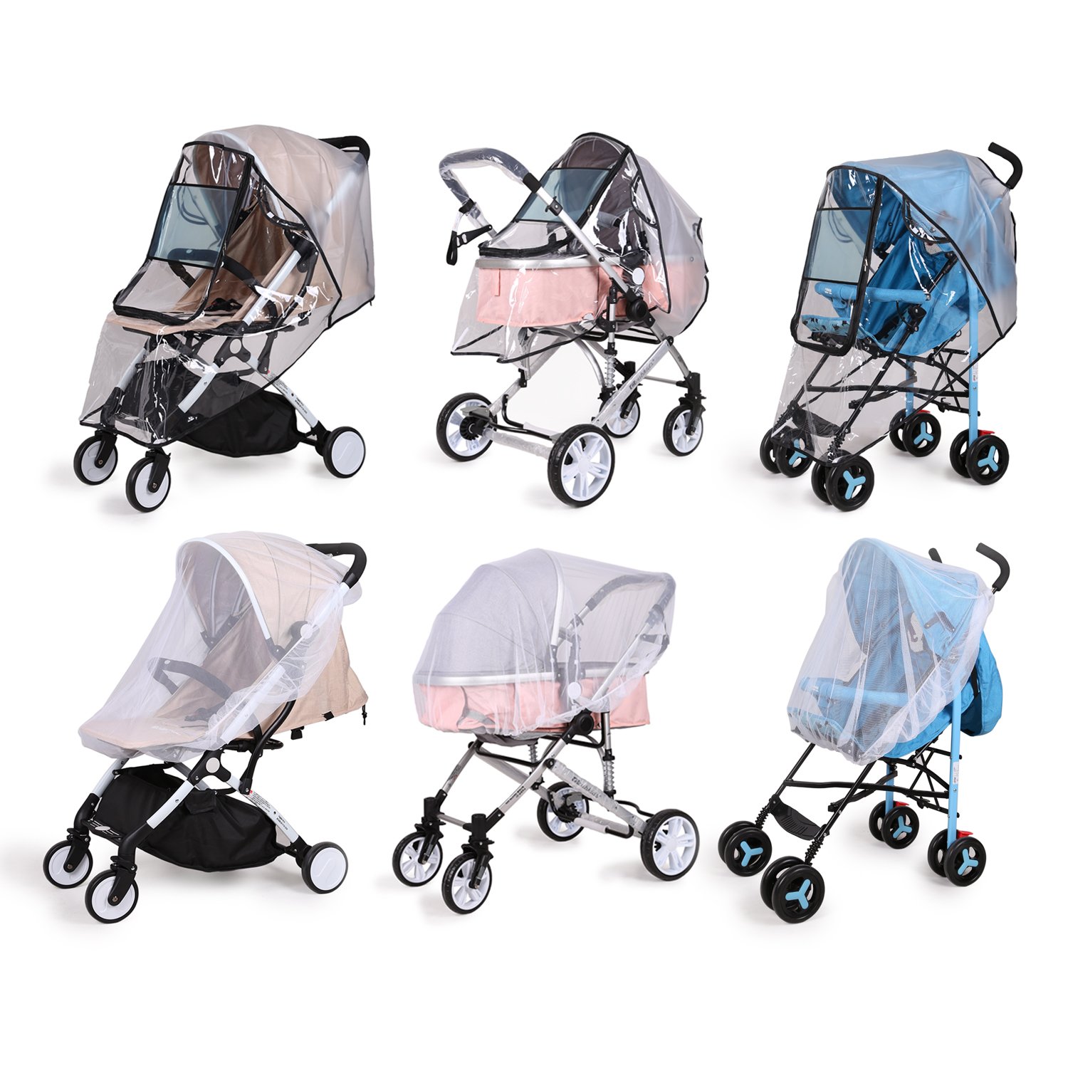 Bemece Stroller Rain Cover Universal, Baby Travel Weather Shield, Windproof Waterproof, Protect from Dust Snow : Baby