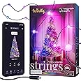 Twinkly Strings USB-C Pearl-Shaped Light String with 100 RGB LEDs. 20 Feet. Green Wire. App-Controlled. USB-C-Powered. Indoor Smart Home Lighting Decoration