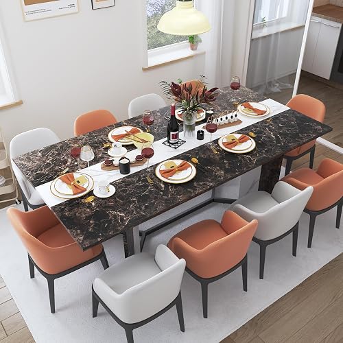 Hlivelood 71 Inch Dining Table for 6 People,Modern Black Rectangular ...
