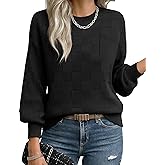 GraceSelect Womens Fall Fashion 2025 Lightwight Sweater, Crew Neck Dressy Casual Work Sweaters, Trendy Winter Knit Clothes