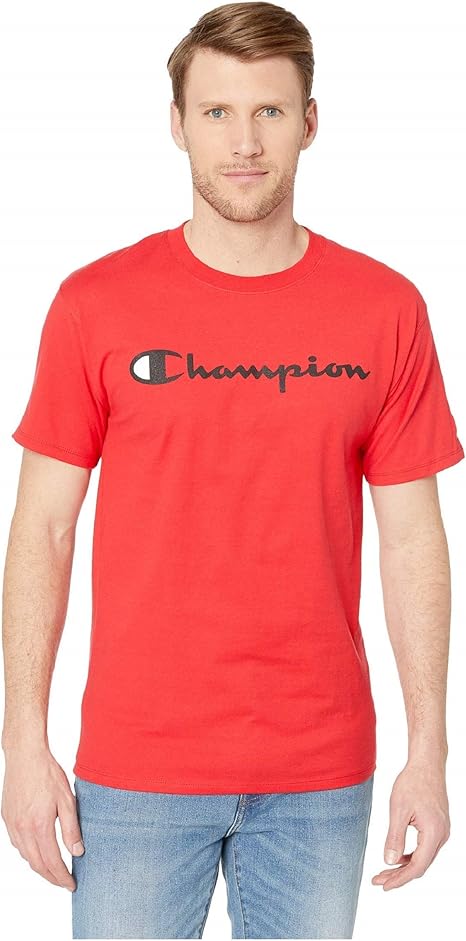 Amazon チャンピオン Tシャツ 半袖 クルーネック コットンジャージー メンズ Tシャツ カットソー 通販