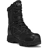 Belleville Chrome TR998Z WP CT 8” Waterproof Black Tactical Boots for Men with Zipper - Featuring Composite Safety Toe, BBP Membrane, and StreetNav Traction Outsole