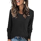 Heymiss Womens Sweaters Long Sleeve Shirts Loose Casual Blouse Lightweight Soft Tunic Tops