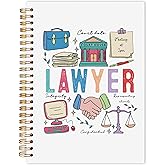 AQYIP Lawyer Gifts Spiral Notebook, Attorney Gifts for Women Men Journal, Law School Essentials, Law School Office Supplies, Lawyer Attorney Notebook for Note Taking, 5.5x8.3 Inch