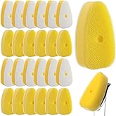 LemonRoad 24 Pack Dish Wand Sponge Refills Compatible with Dish Daddy Sponge Replacement Head Refills for Dishwashing and Kitchen Cleaning