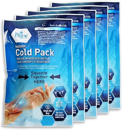 Med Pride Impacco Freddo Istante 5 X 6 Set Di 24 Monouso Crioterapia Impacchi Di Ghiaccio