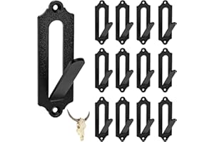 ZENFUN 12 Packs Mount Skull Hanger, Deer Skull Hanger, European Style Deer Head Hangers, Mount Bracket Wall Mount, Skull Hooker with Simple Easy Installation Kits, Antler Mounting Kit for Antelope