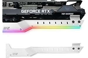 EZDIY-FAB GPU Holder Brace Graphics Card GPU Support Video Card Holder Bracket with 5V 3 Pin ARGB LED, Video Card Sag Holder/