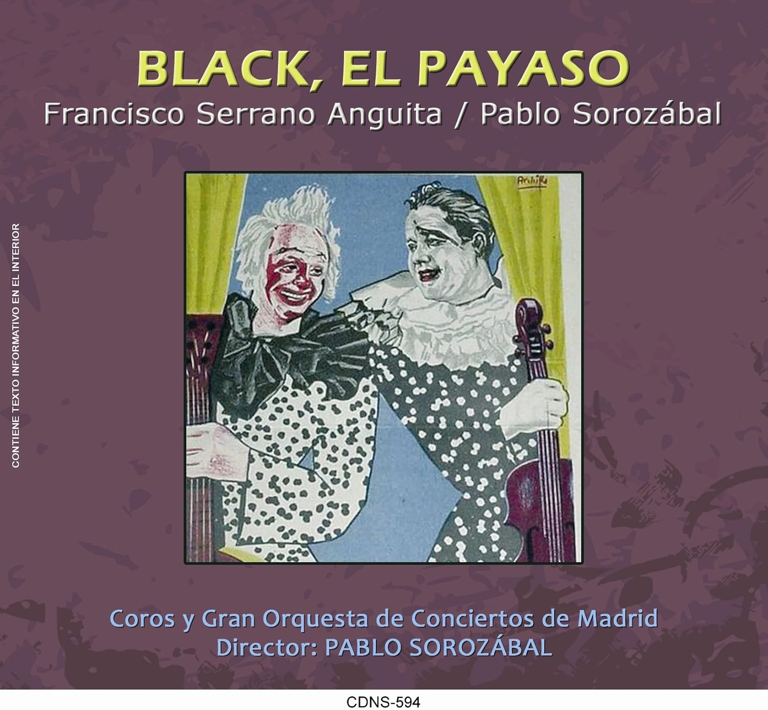 Sorozabal Black El Payaso by Pablo Sorozabal Amazon.co.uk Music