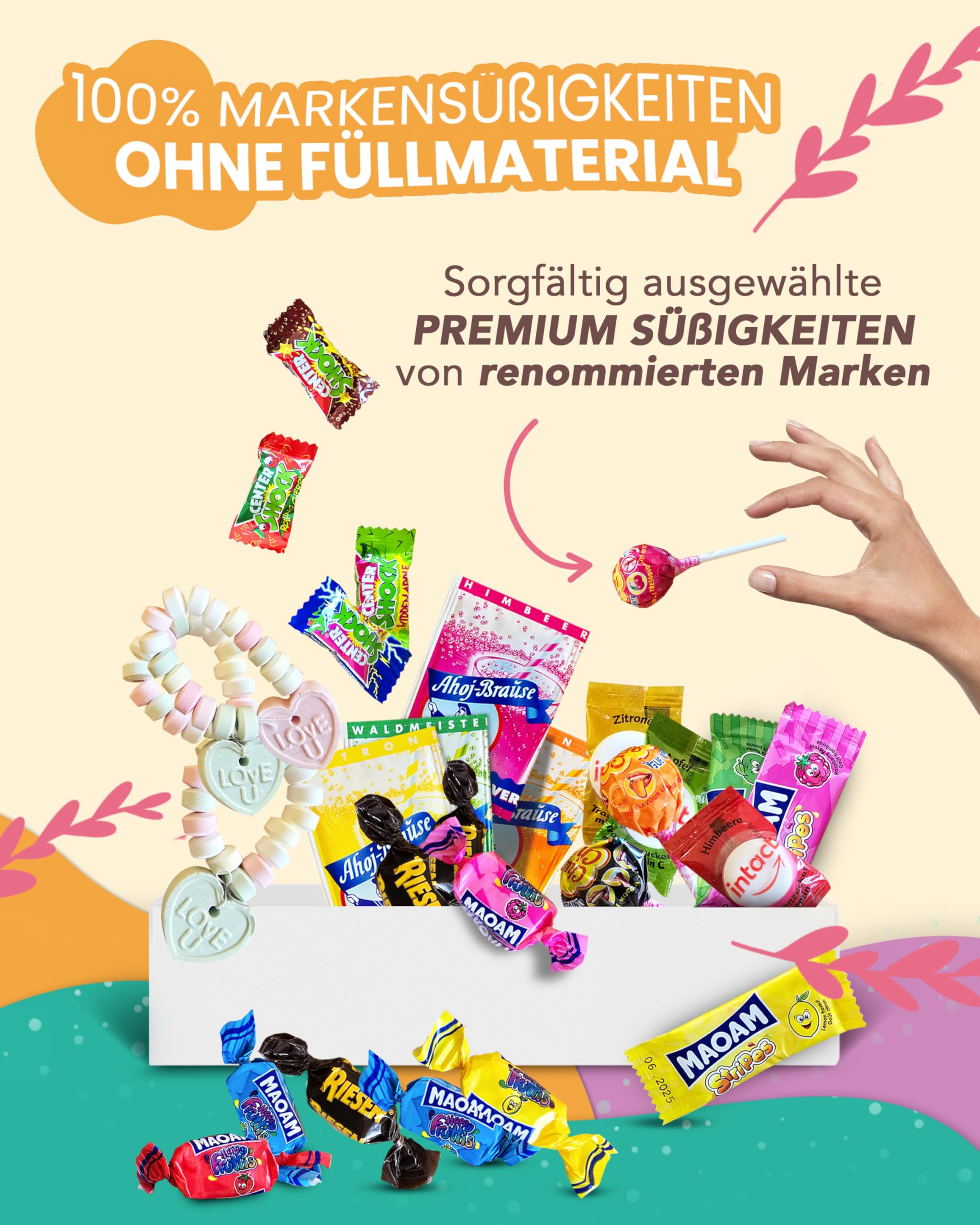 Süßigkeiten Box von Candy Circle - Süßigkeiten für Adventskalender, Kinder Mix - XXL Süssigkeiten Box - Süssigkeiten Grosspackung für Kindergeburtstag, Pinata Füllung oder Wurfmaterial 5