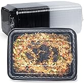 FRESHPAK Meal Prep Containers Reusable 40 Pack 47oz - Shrink Wrap Leakproof | BPA Free Freezer & Microwave Safe Meal Prep | Portion Control Leftovers Food Container with Lid | Catering Takeout Boxes