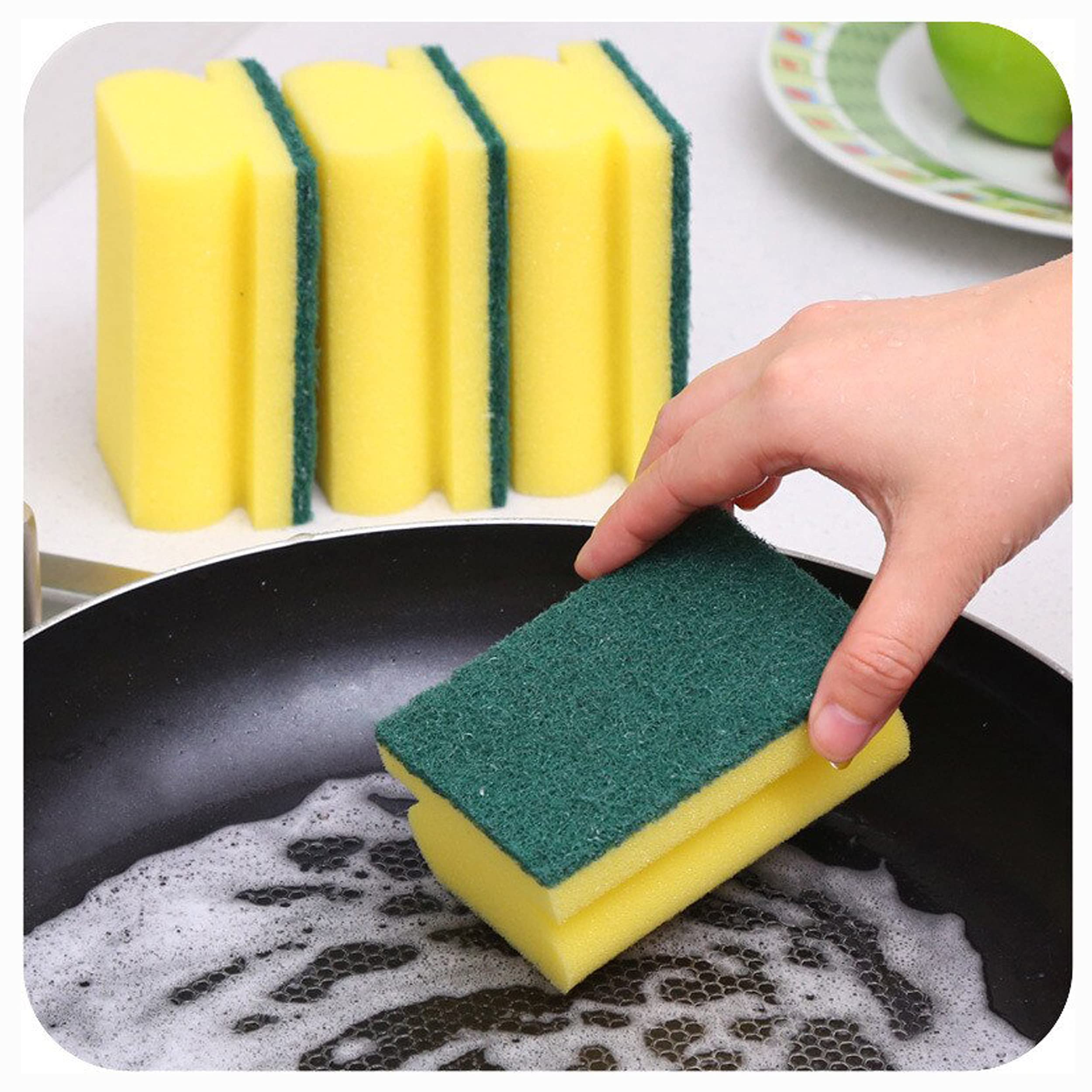 HOMESmith Absorbent Kitchen Dishes Washing Up Sponges, Foam, Standard, Pack of 20