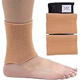 CRS Cross Ankle Gel Sleeves, Padded Skate Socks for Figure Skating, 1 Pair | Cushions and Protects Ankles, Feet and Legs for Figure Skating, Hockey, Roller, Inline Skates, Ski and Riding Boots