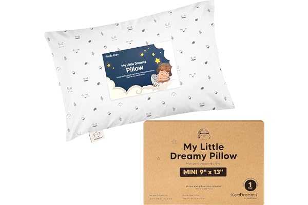 Mini Toddler Pillow with Pillowcase 9x13 My Little Dreamy Pillow (Acorn) | Kids Pillow for Sleeping, Travel Bed Pillow, Organ