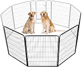Yaheetech 4-Panel Heavy-Duty Dog Playpen 100cm High for Indoor Outdoor Use