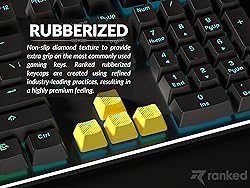 Ranked Rubber Keycap Set | Double Shot Translucent
