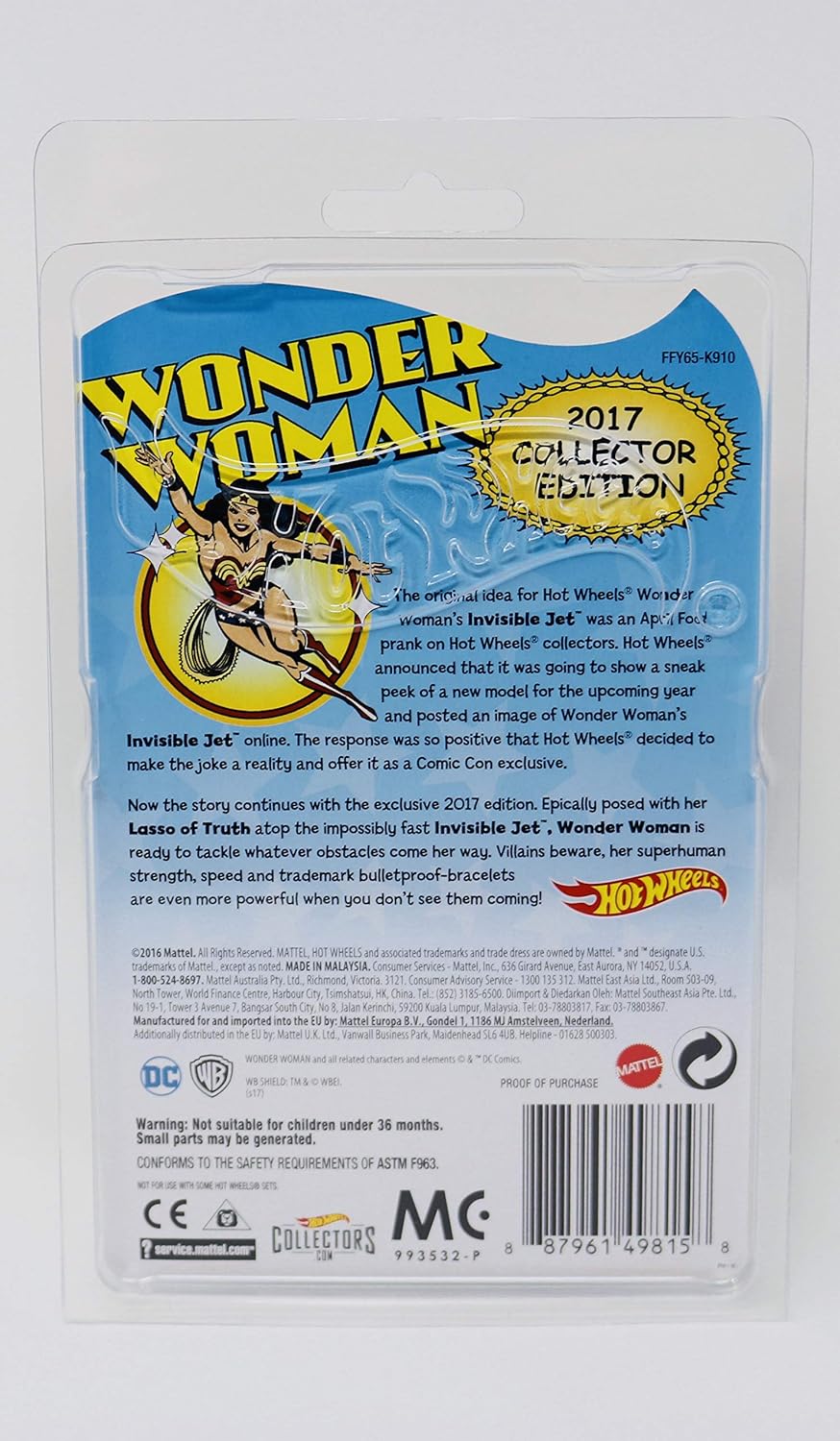 hot wheels wonder woman invisible jet 2017