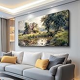 FUHAIHUA Canvas Wall Art For Bedroom Large Farmhouse Wall Decor For Living Room Office Decorations Farm Scenery Painting Countryside Wall Pictures Modern Artwork Ready To Hang Home Decor 24x48 In
