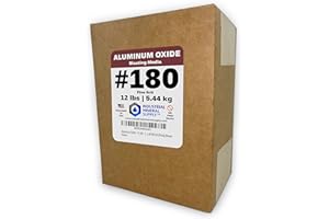 INDUSTRIAL MINERAL SUPPLY Aluminum Oxide - 12 LBS - Sand Blasting Abrasive Media for Sandblasters, Sandblast Guns and Blast Cabinets (#180 Grit (Fine))
