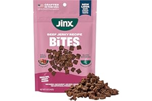 Jinx Beef Bites Jerky Dog Treats – Soft & Chewy, All Natural Dog Jerky Treats with Grass-Fed Beef - Pet Products for All Dogs (Puppies, Adults & Seniors) - 5oz