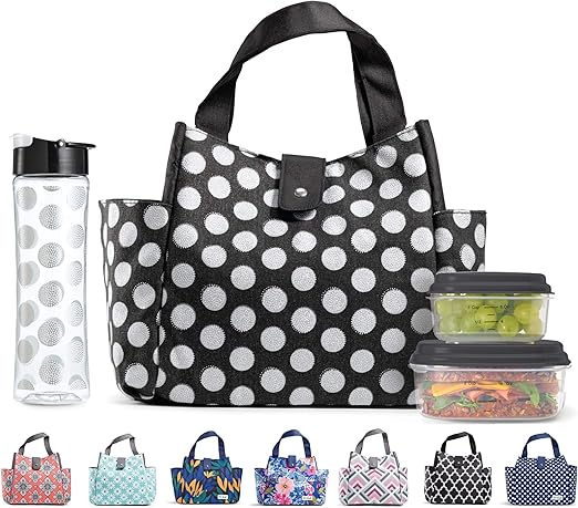 womens lunch bag with containers