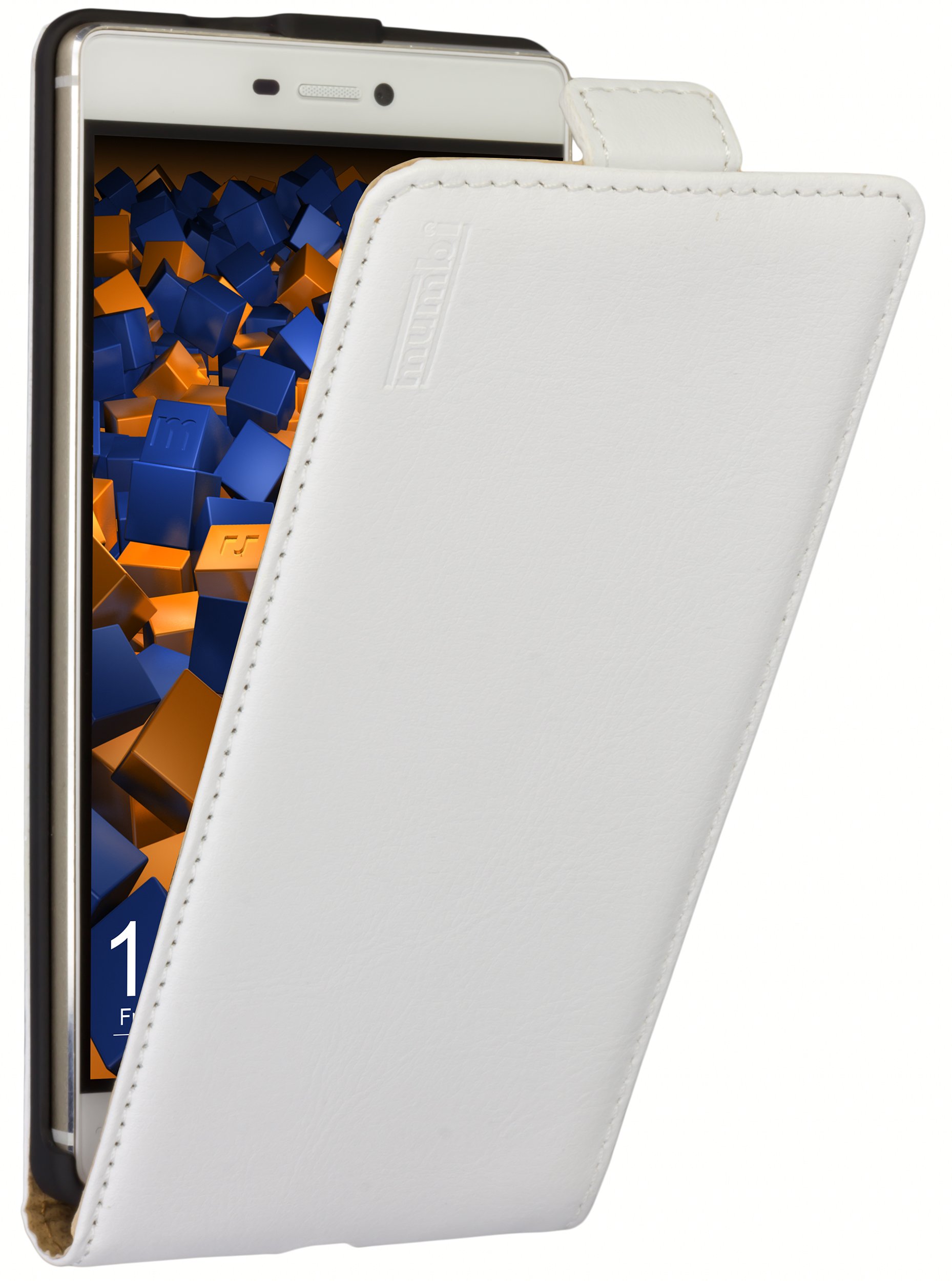 mumbi Flip Case for Huawei P8/White