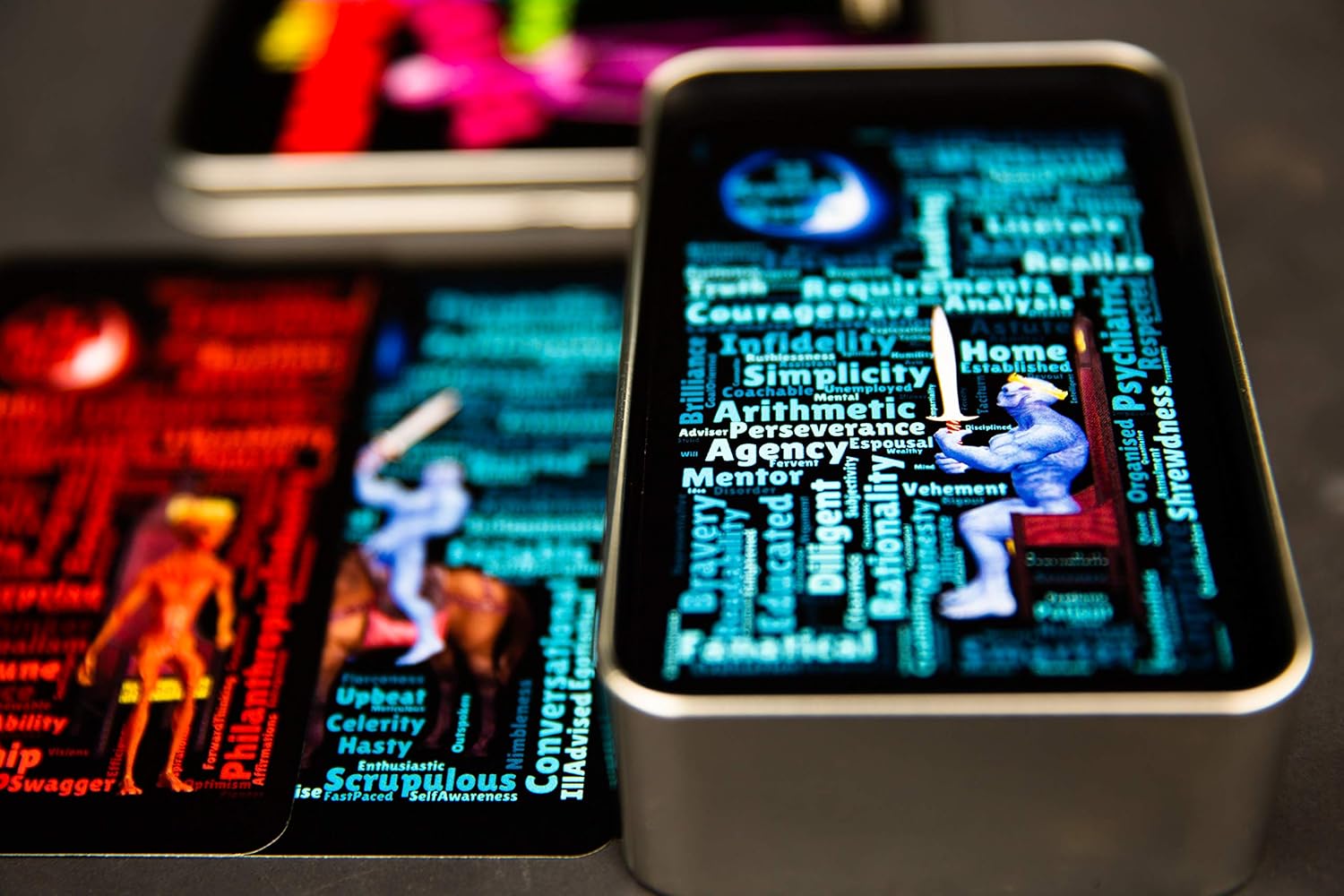 Word Cloud Tarot. Numbered limited edition first print (Carboard Box), Purple - Image 5