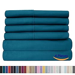 Cal King Size Bed Sheets - 6 Piece 1500 Supreme