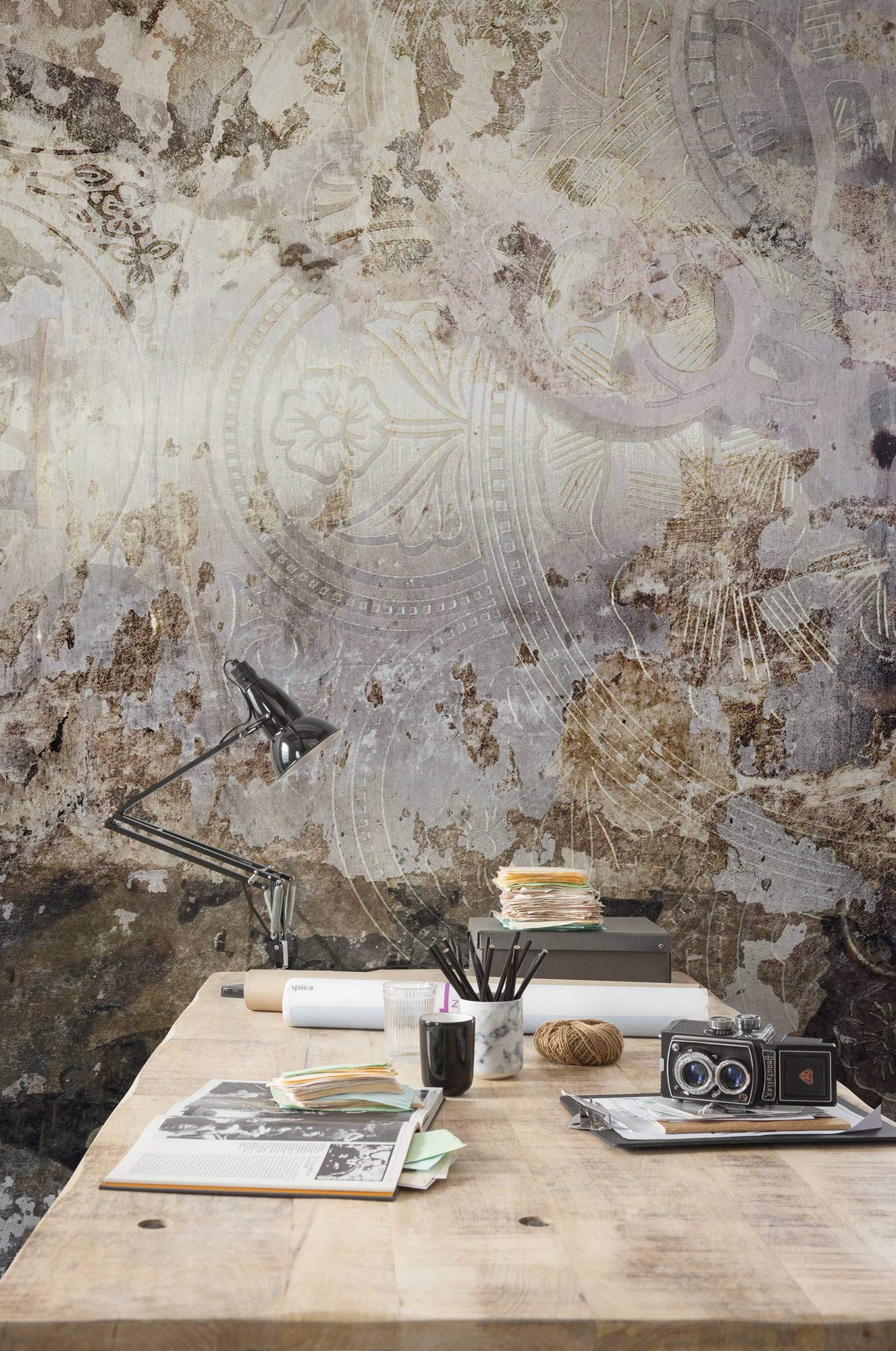 Komar Time Non-Woven Photo Wallpaper 300 x 250 cm (W x H), Bedroom, Living Room, Hallway, Decoration, Wall Decoration