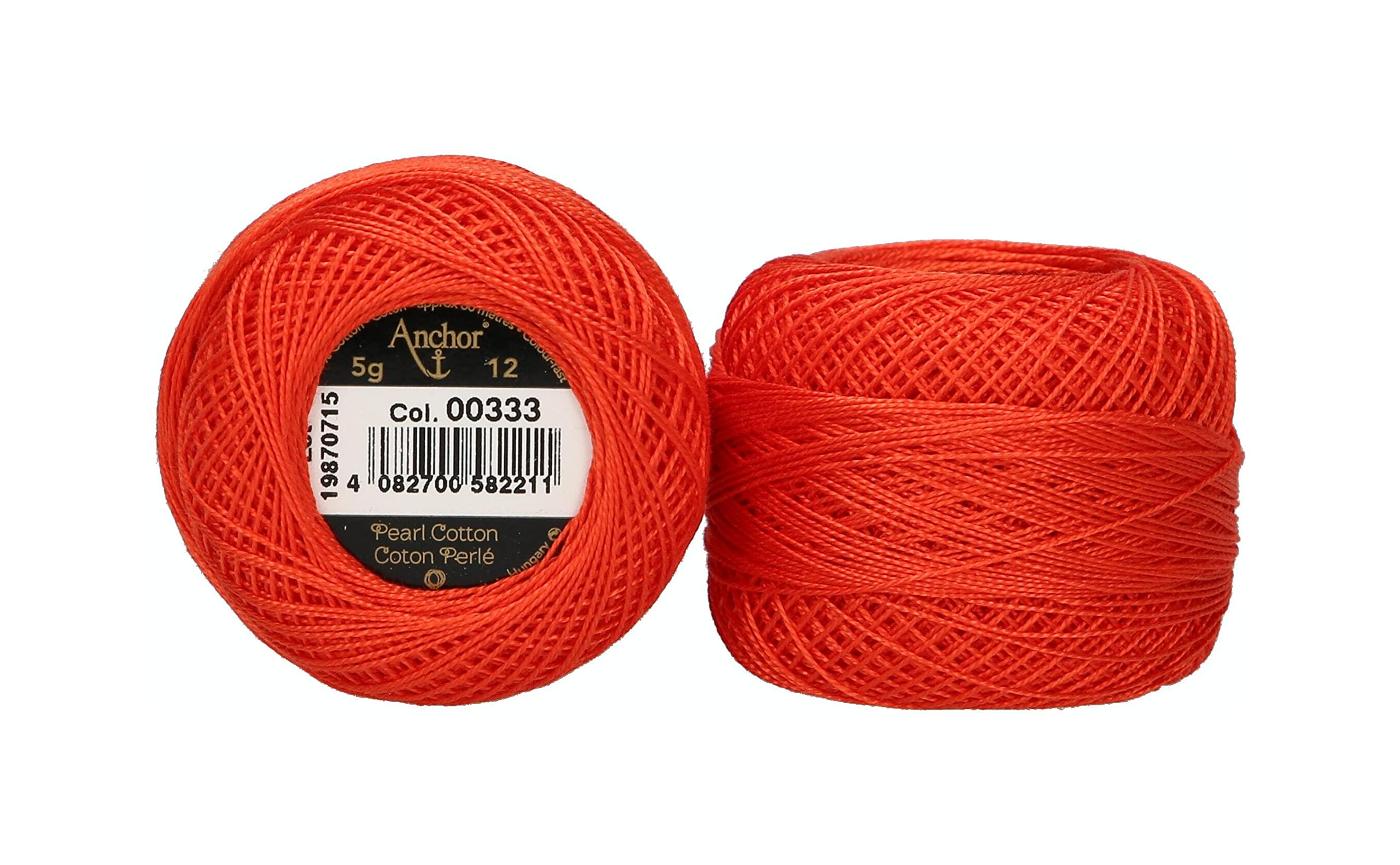 ANCHOR Pearl Yarn, Thickness: 12, Packaging: 5G, Running Length: 56M 333 Embroidery Threads