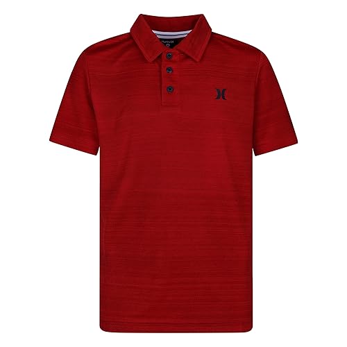Hurley boys H20-dri Polo T Shirt, Gym Red Heather, Small US