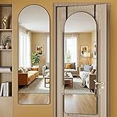 Hasipu Door Mirror Full Length, 51.1 x 15.7 Inch Full Body Wall Mirror Over The Door Hanging Mirror for Bedroom, Living Room, Cloakroom (Black)