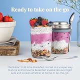 Kilner 0.35 L Breakfast Jar Set with Stainless Spoon Measuring Lid view 5