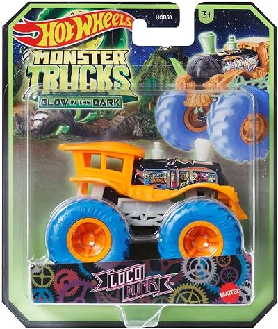 Hot Wheels Monster Trucks Glow in the Dark Loco Punk JFX20 Mattel