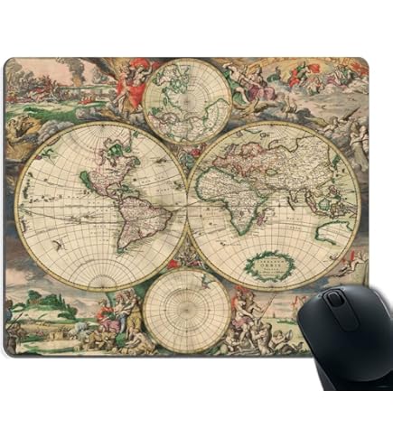 Smooffly Paris Vintage Floral Mouse Pad - 9.5x7.9 Inch Romantic Eiffel Tower Design