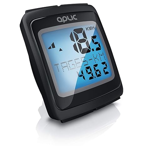 CSL - Fahrradcomputer kabellos | Fahrradtacho Kilometerzähler Tachometer | Temperaturanzeige in °C | 1,5“ 38,1 mm LCD-Display