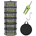 MEKOLIFE Herb Drying Rack - Mesh Drying Rack - Herb Drying Rack Hanging with Green Zipper & Garden Pruning Shears for Drying Herb - Hanging Drying Rack - Plant Drying Rack (6 Layers)