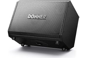 Donner MT-1 Portable PA System, 300W Wireless BT Speaker Sound Amplifier, 4-6h Outdoor Use, with Two 2.5" Trebles, 8" Woofer, Support TRS 6.35/USB/AUX/Mic Inputs