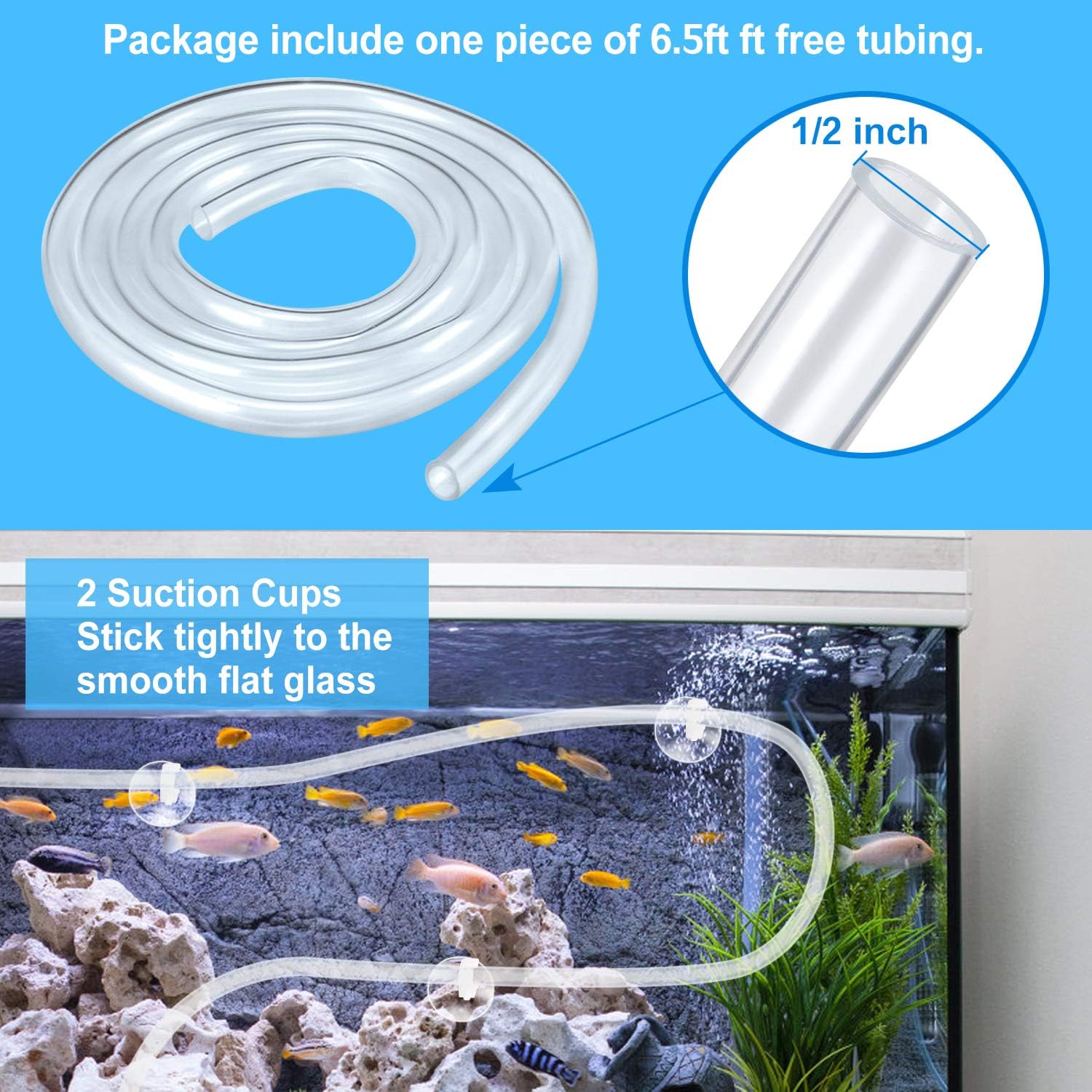 CWKJ Fountain Pump, 400GPH(25W 1500L/H) Submersible Water Pump, Durable Outdoor Fountain Water Pump with 6.5ft Tubing (ID x 1/2-Inch), 3 Nozzles for Aquarium, Pond, Fish Tank, Water Pump Hydroponics : Garden & Outdoor