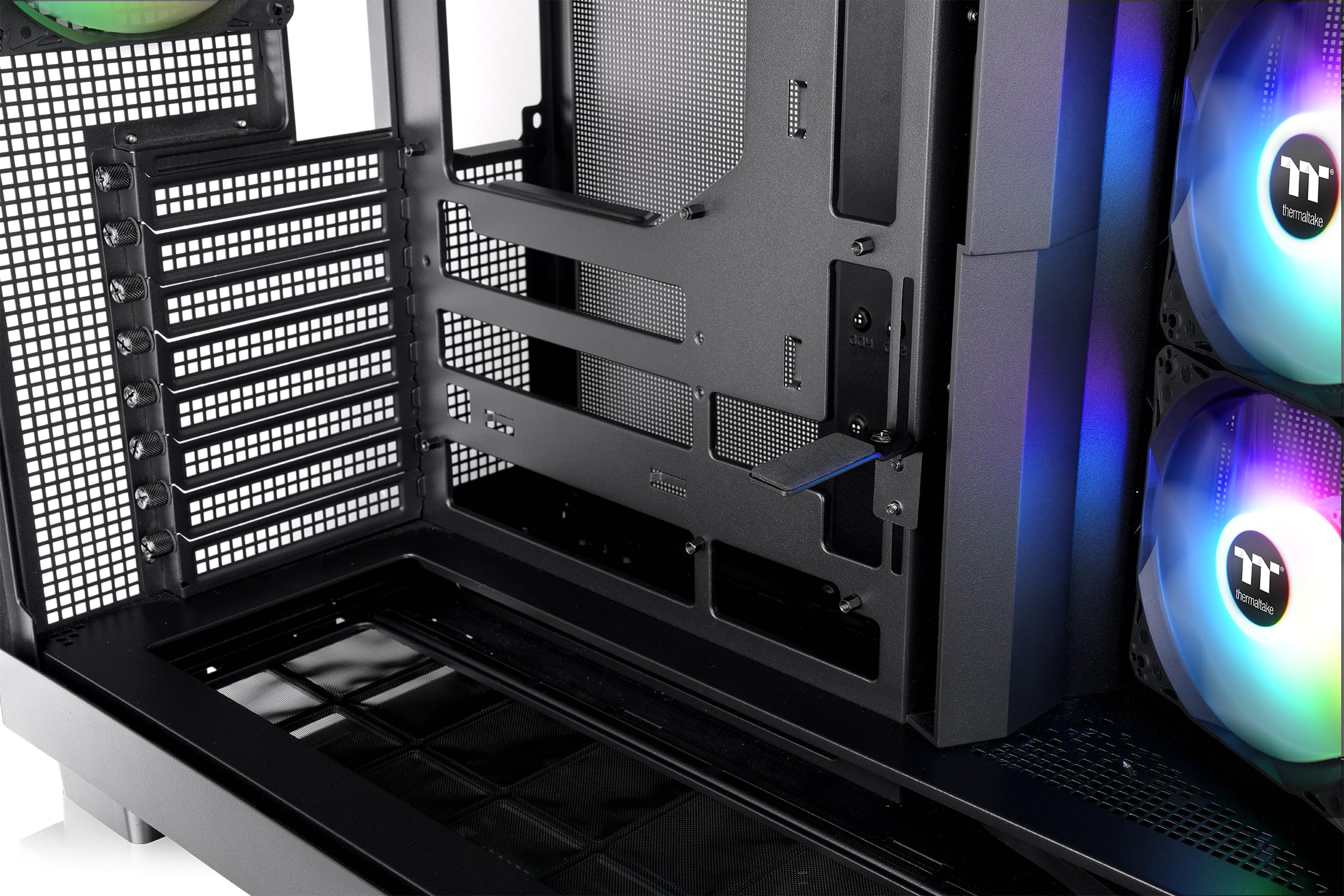 Thermaltake View 380 XL TG ARGB | Mid Tower PC‑Gehäuse | 4‑mm Tempered Glass | E‑ATX & XL‑Mainboard Support | USB‑C Front I/O | 360‑mm Radiator Support | High‑Airflow Design | Black 3