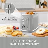 Breville Bold 2 Slice Toaster Grey Silver Chrome High Lift Wide Slots VTR002 view 3