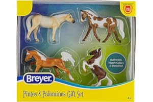 Breyer Horses Stablemates Pintos & Palominos Collection | 4 Horse Set | 1:32 Scale | 3.75" x 2.5" | Horse Toy | Model #6226