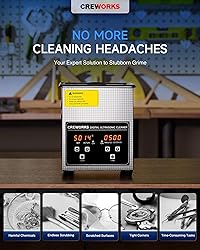 CREWORKS Professional Jewelry Cleaning Machine, 2L