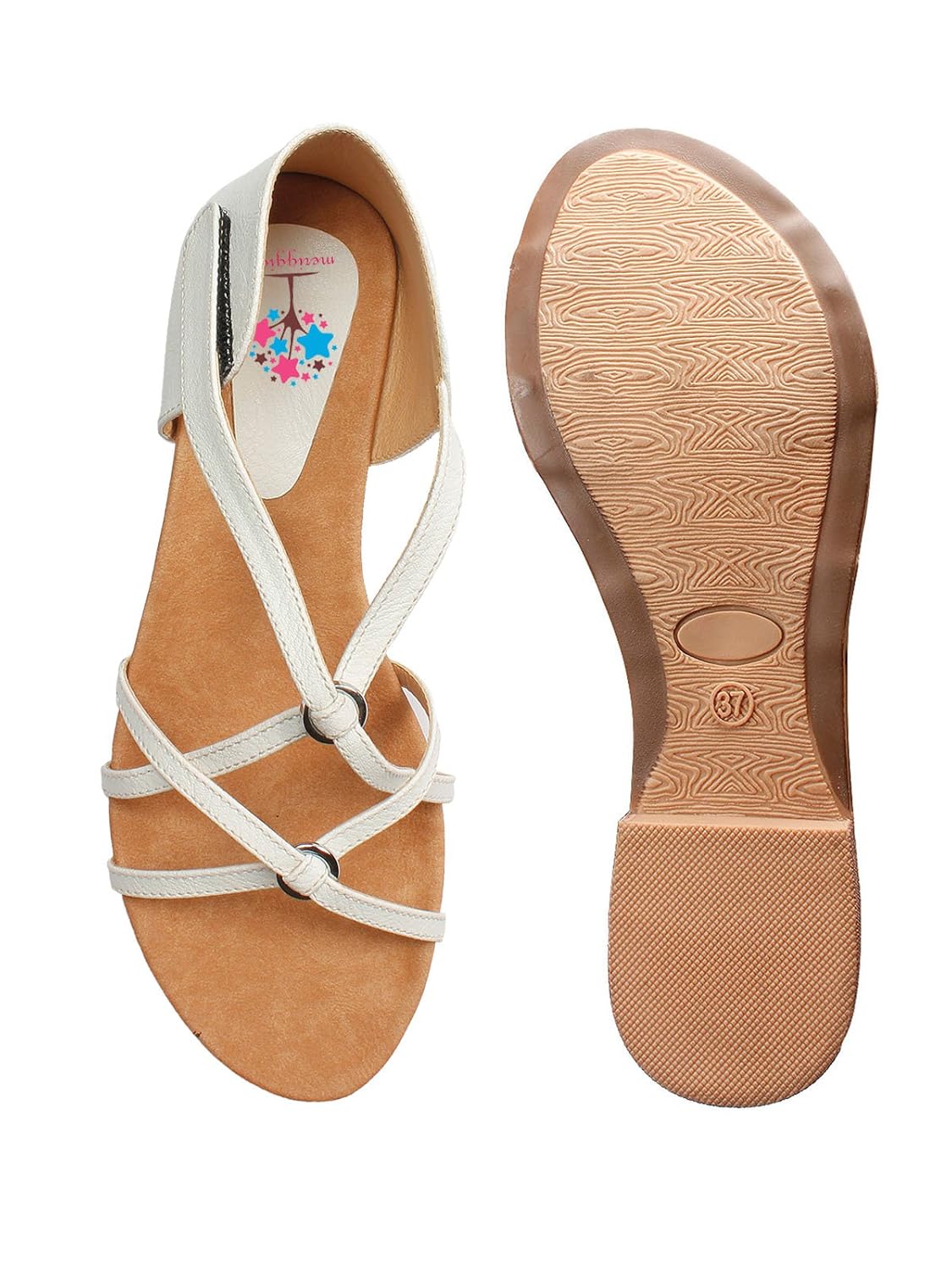 meriggiare women synthetic white wedges